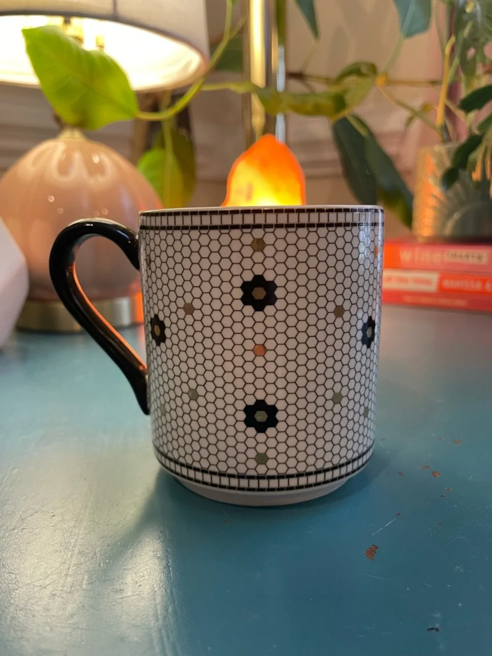 Anthropologie Margot Mosaic Tile Monogram “C” Mug